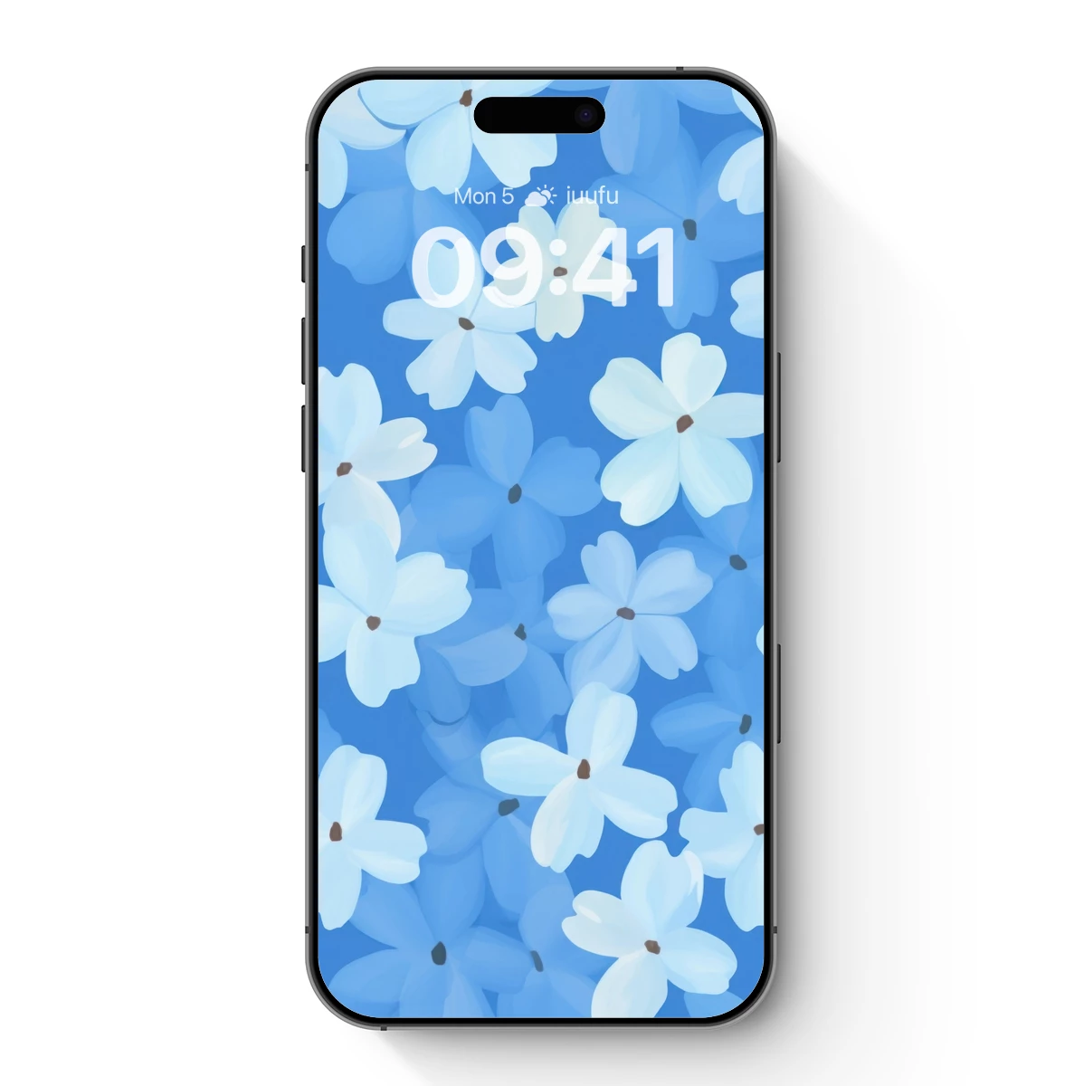 Ethereal Blue Blossoms: A Floral Symphony in Pastel Hues