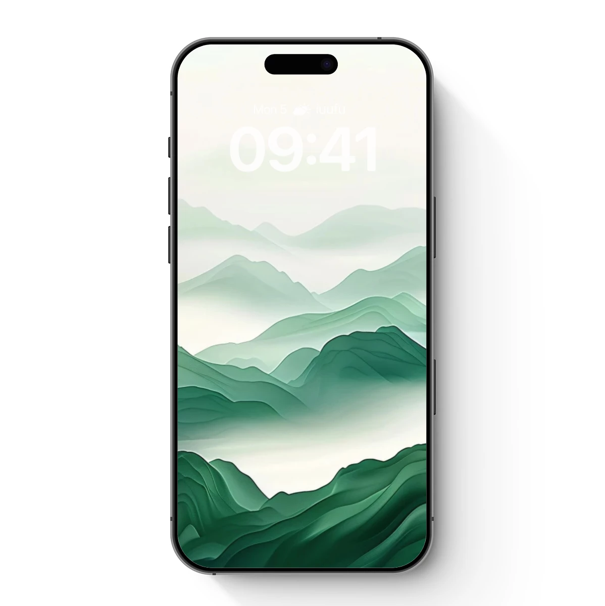 Misty Mountain Layers: A Serene Green Odyssey