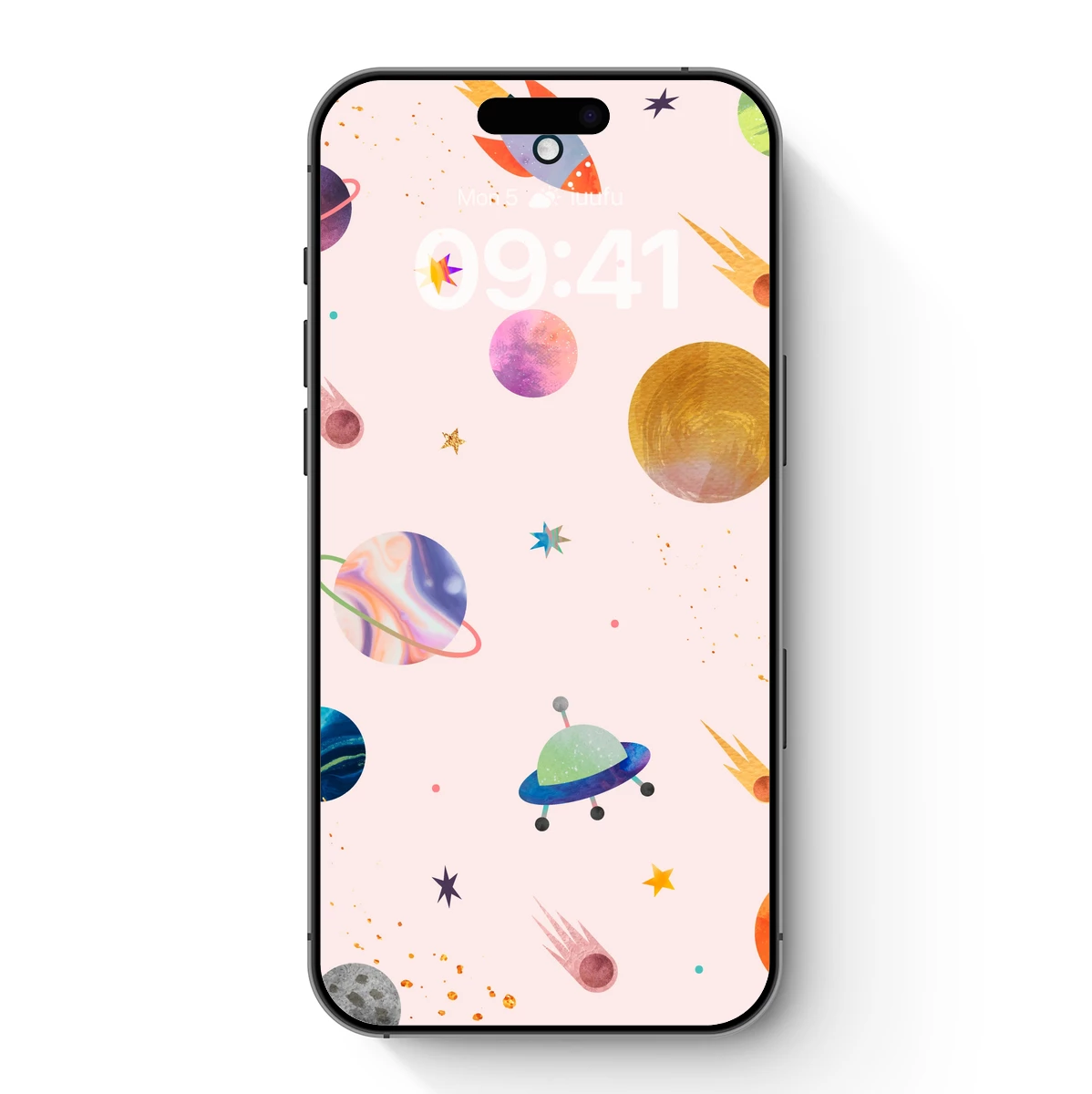 Cosmic Odyssey: Whimsical Planets and Rockets