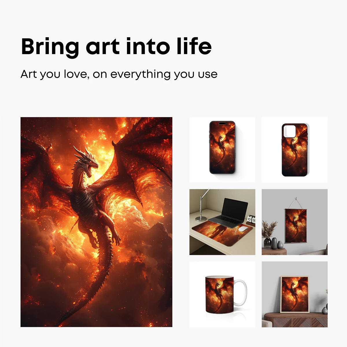 Fiery Dragon Ascending: Mythic Flames in the Sky - Image 2