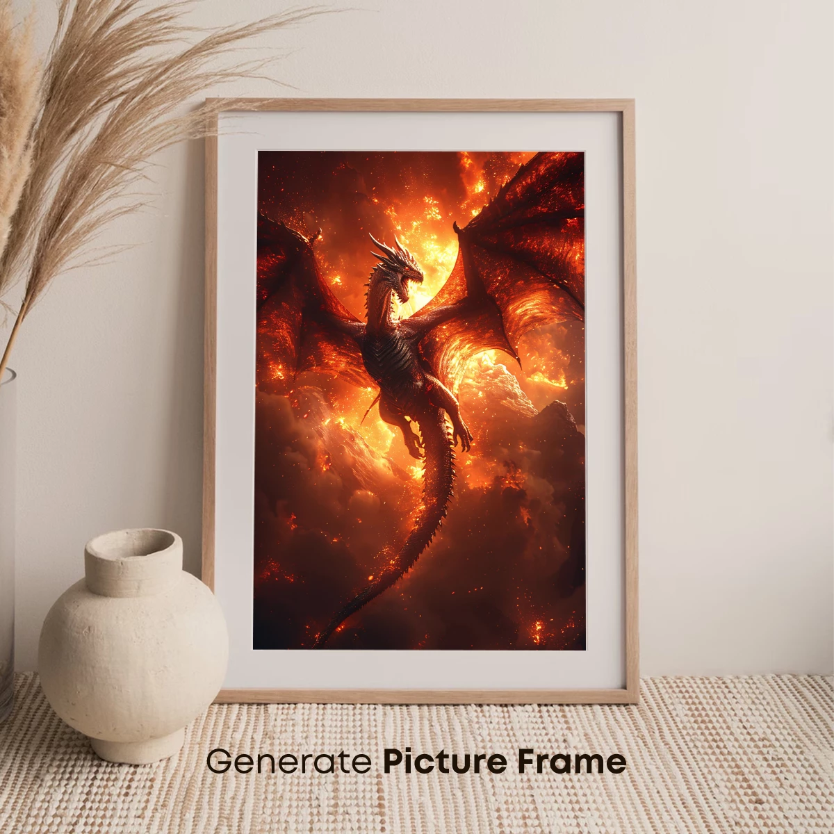 Fiery Dragon Ascending: Mythic Flames in the Sky - Image 7