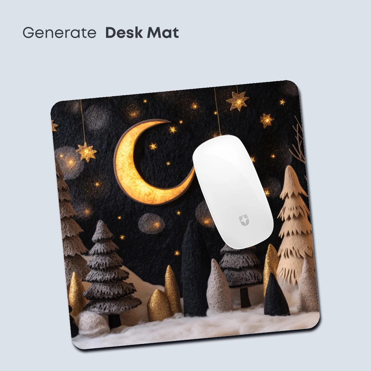 Enchanted Winter Forest Under a Crescent Moon - Image 4