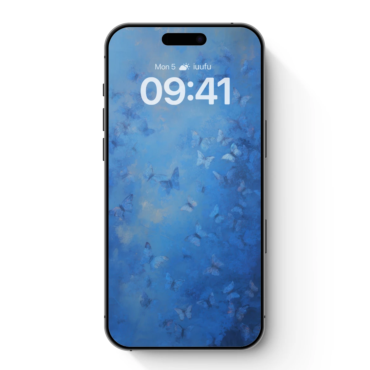 Blue Butterfly Swarm: Ethereal Flight in Monochrome