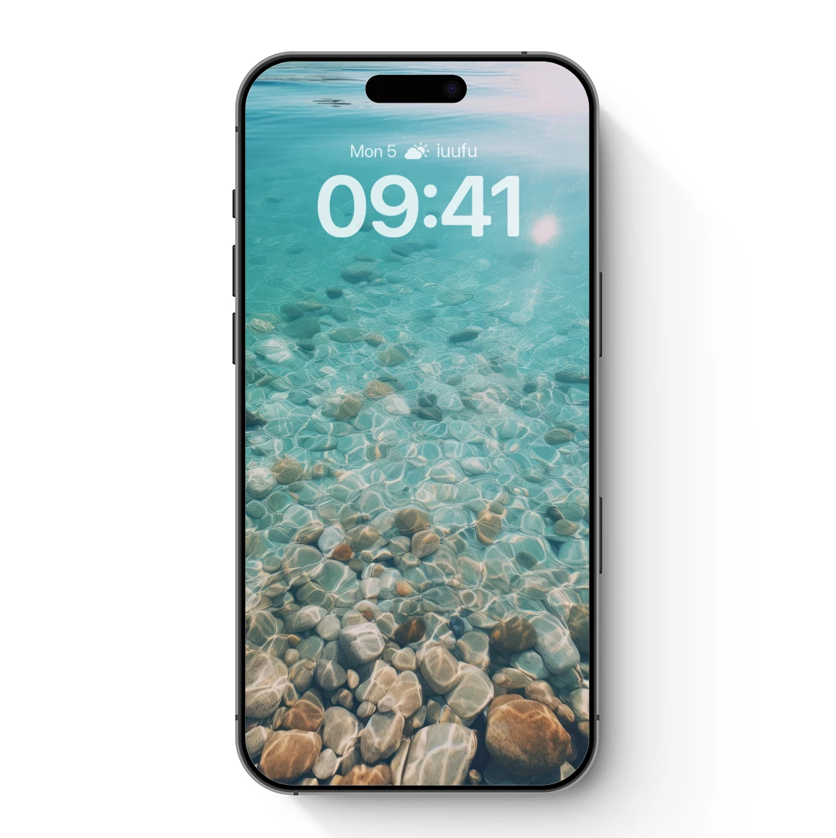 Crystal Clear Serenity: Sunlit Pebbles Underwater