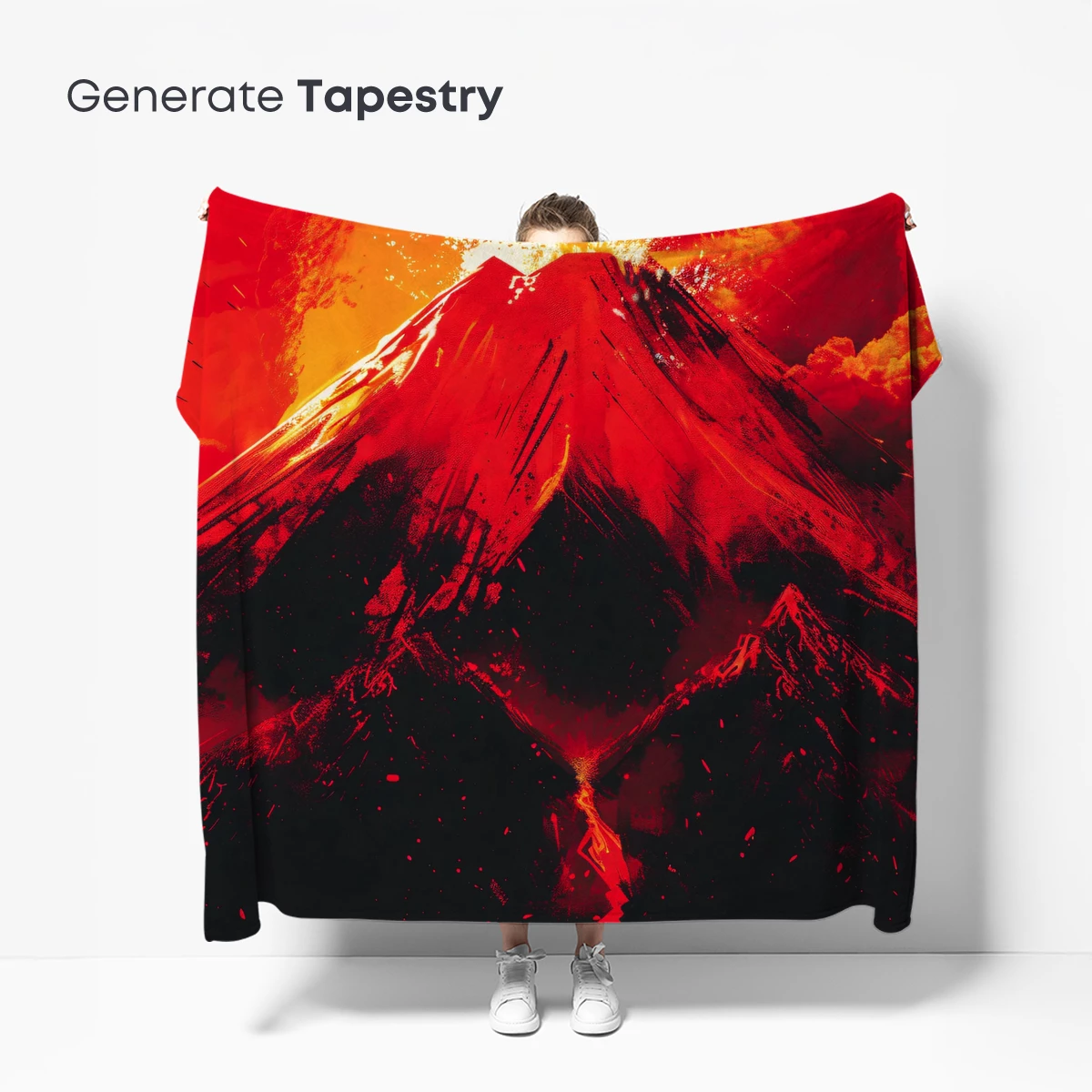 Erupting Inferno: Fiery Volcano Art - Image 5