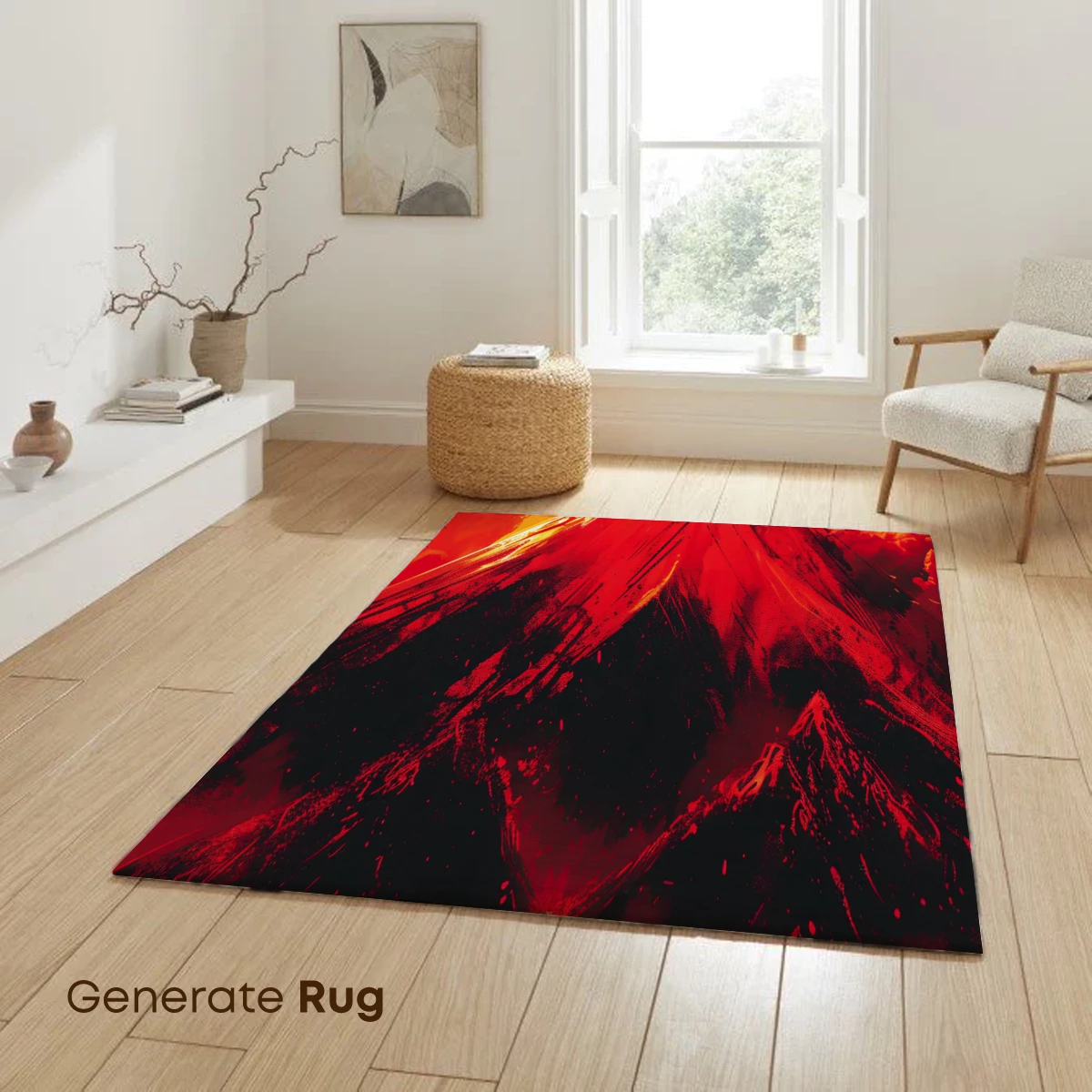 Erupting Inferno: Fiery Volcano Art - Image 6