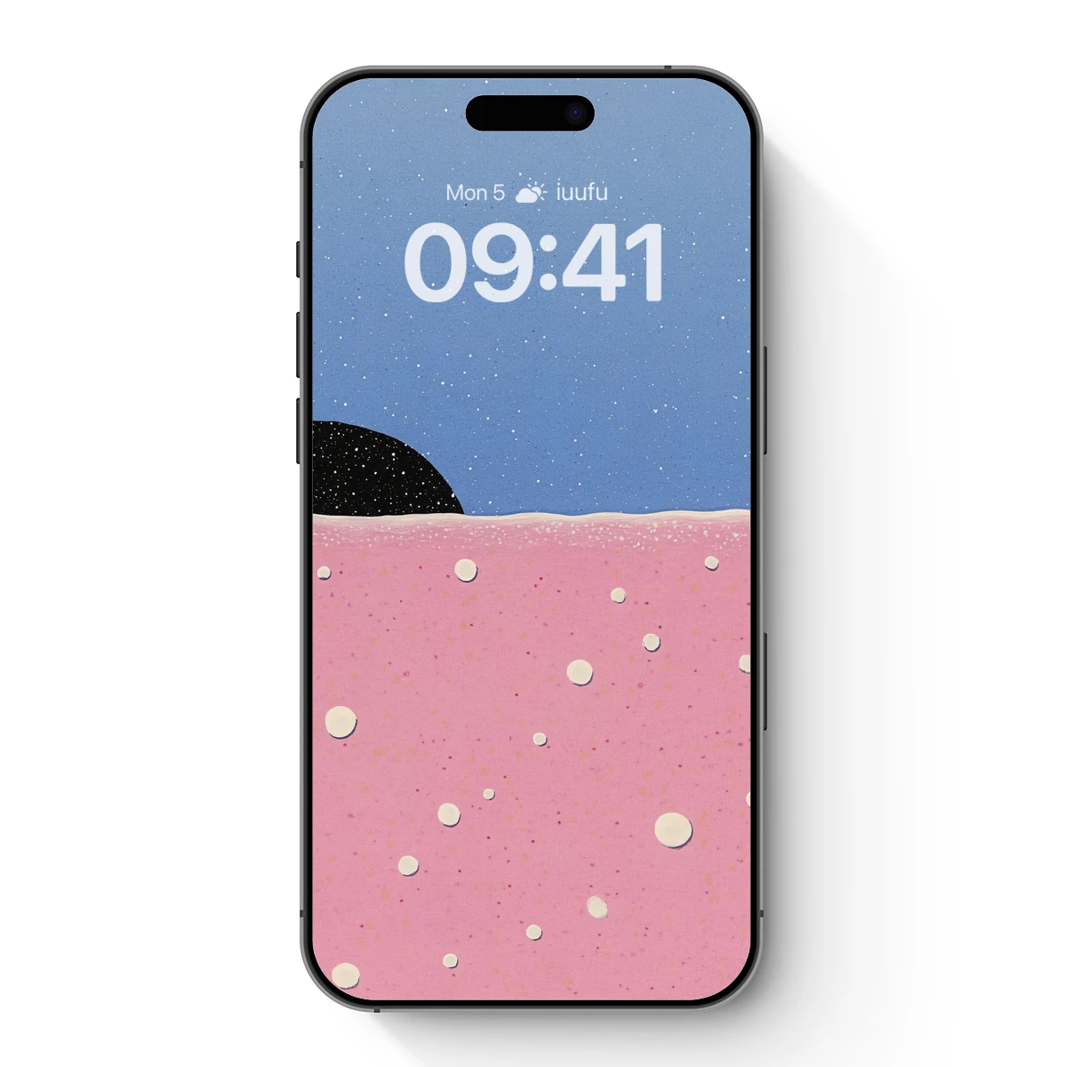 Cosmic Bubble Beach: Surreal Pink Shoreline