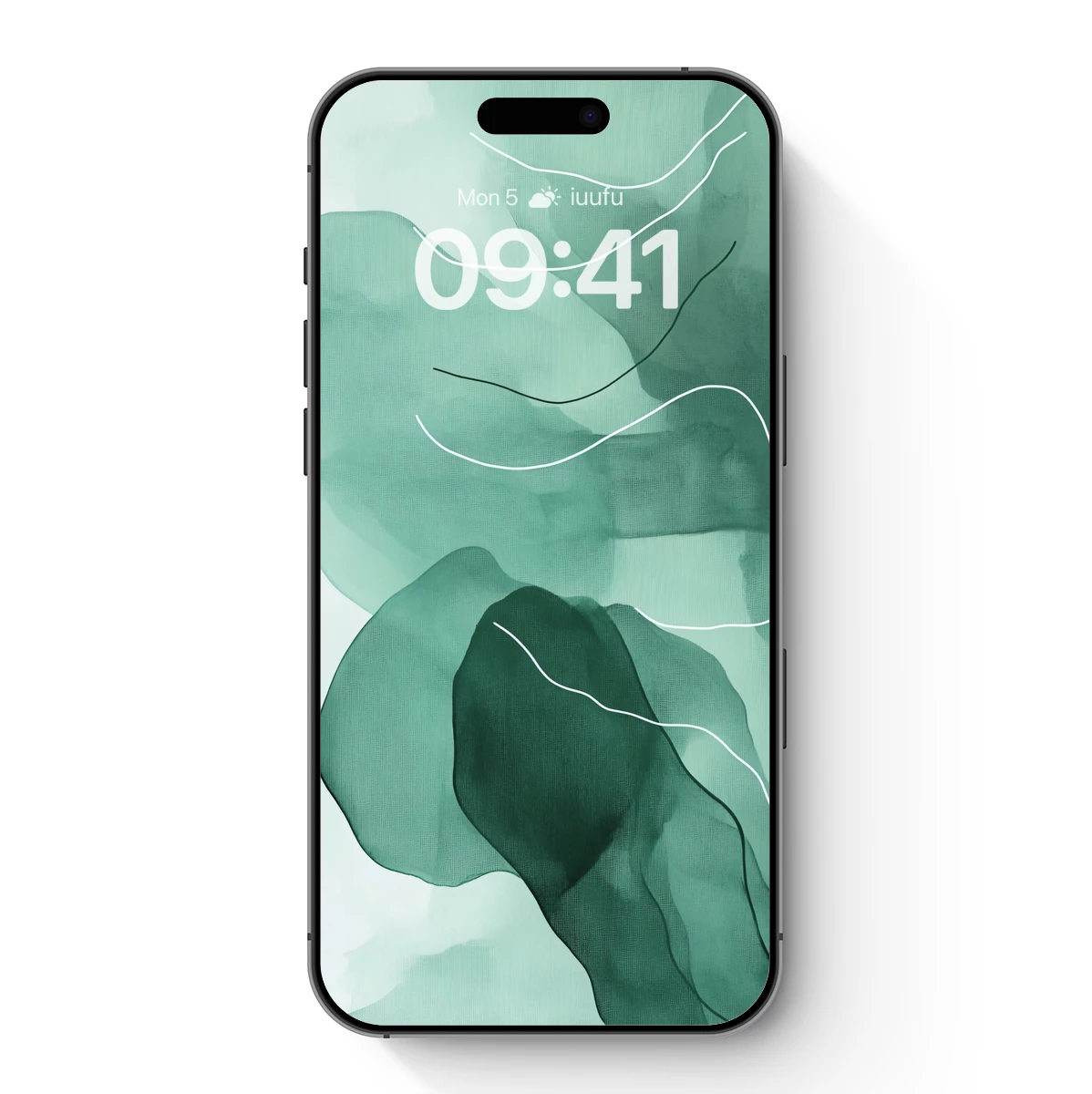 Ethereal Green Waves: Abstract Flow Art