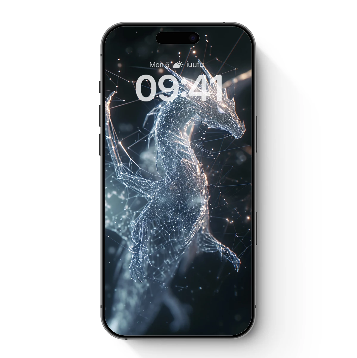 Luminous Dragon in Digital Weave