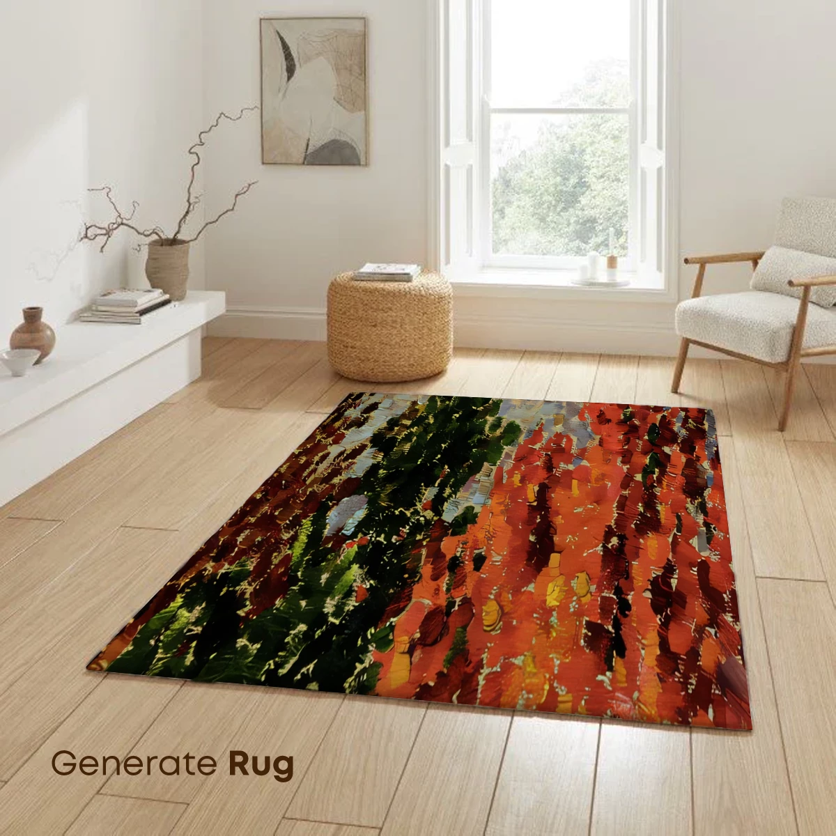 Autumn Blaze: Impressionist Forest Glow - Image 6