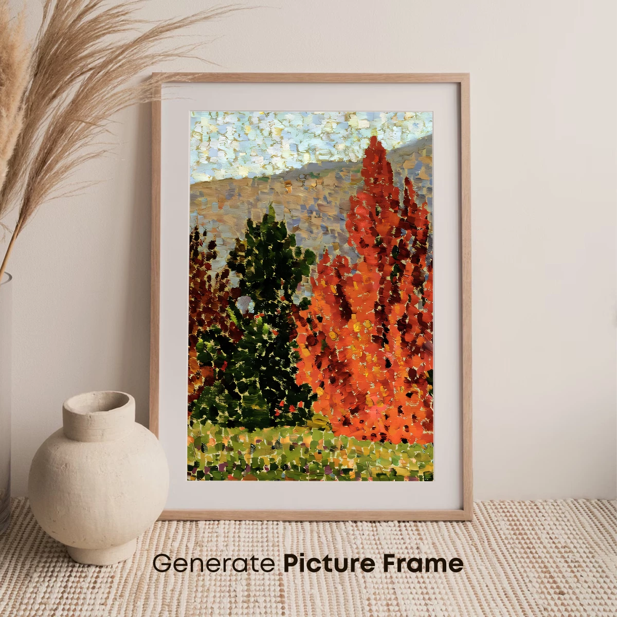 Autumn Blaze: Impressionist Forest Glow - Image 7