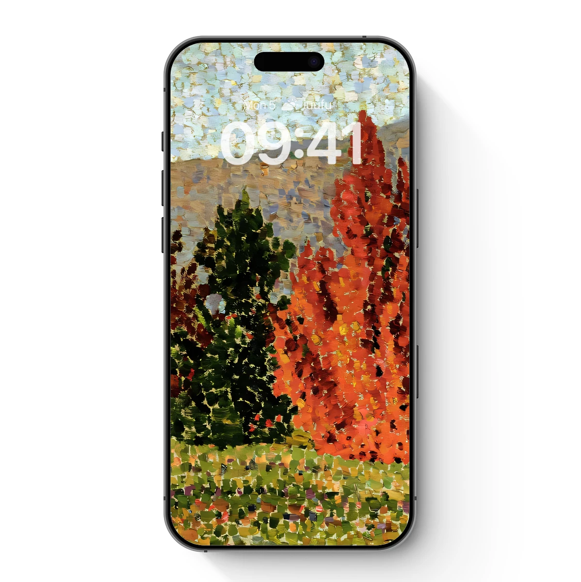 Autumn Blaze: Impressionist Forest Glow