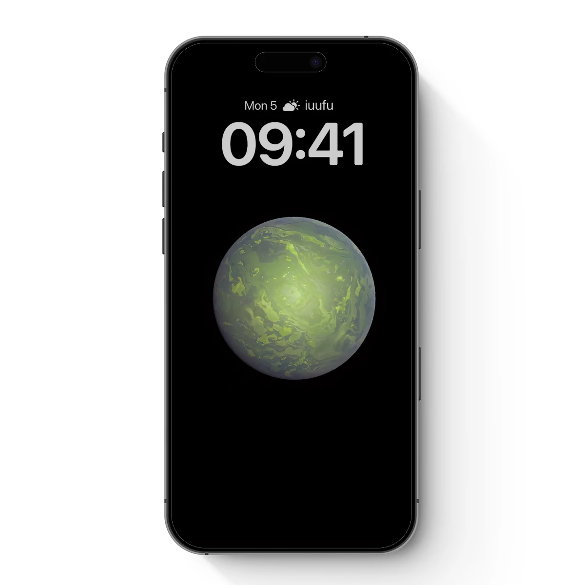 Ethereal Green Planet: Cosmic Whirlpool