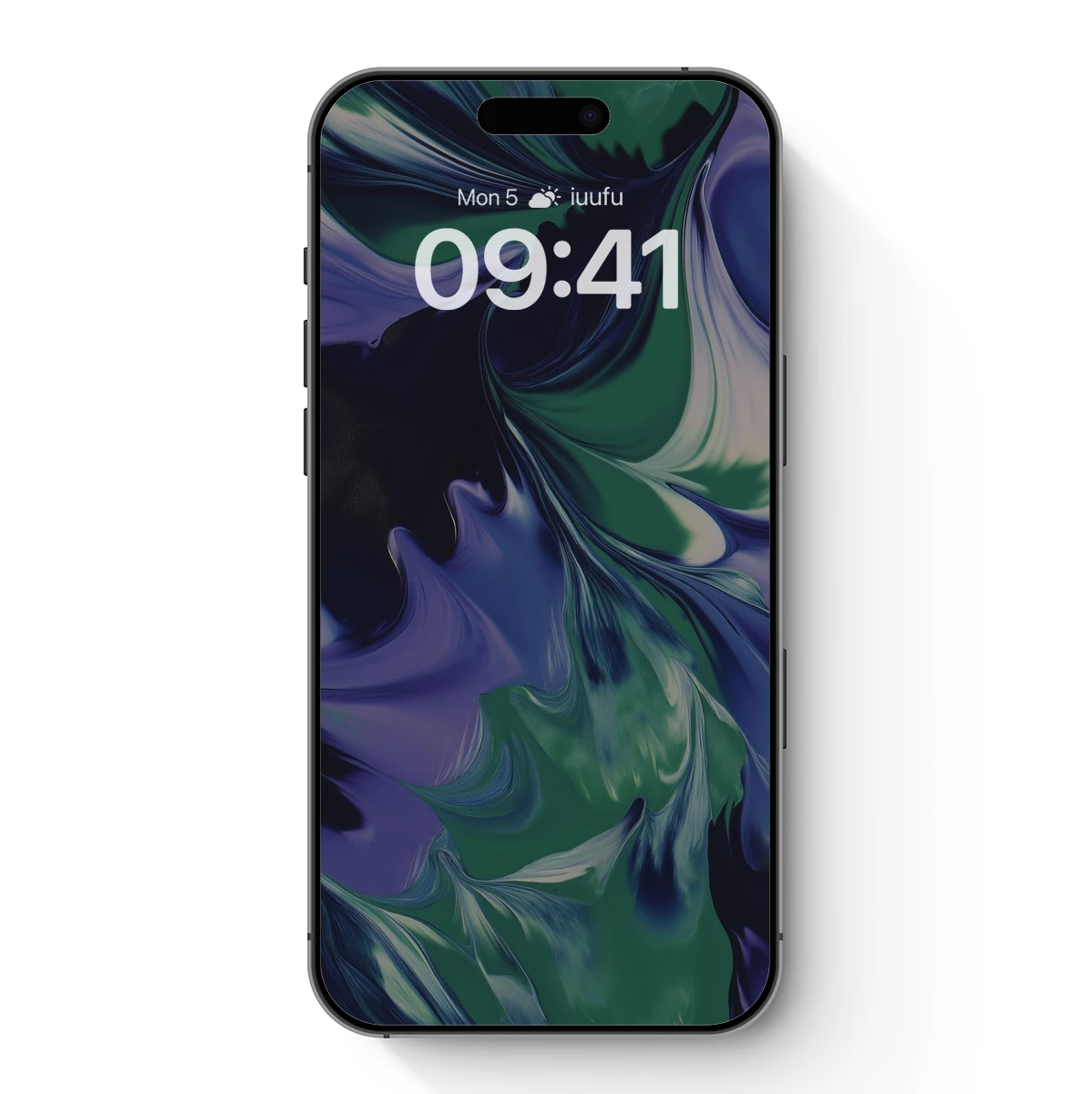 Ethereal Swirls: Green and Blue Abstract Fusion