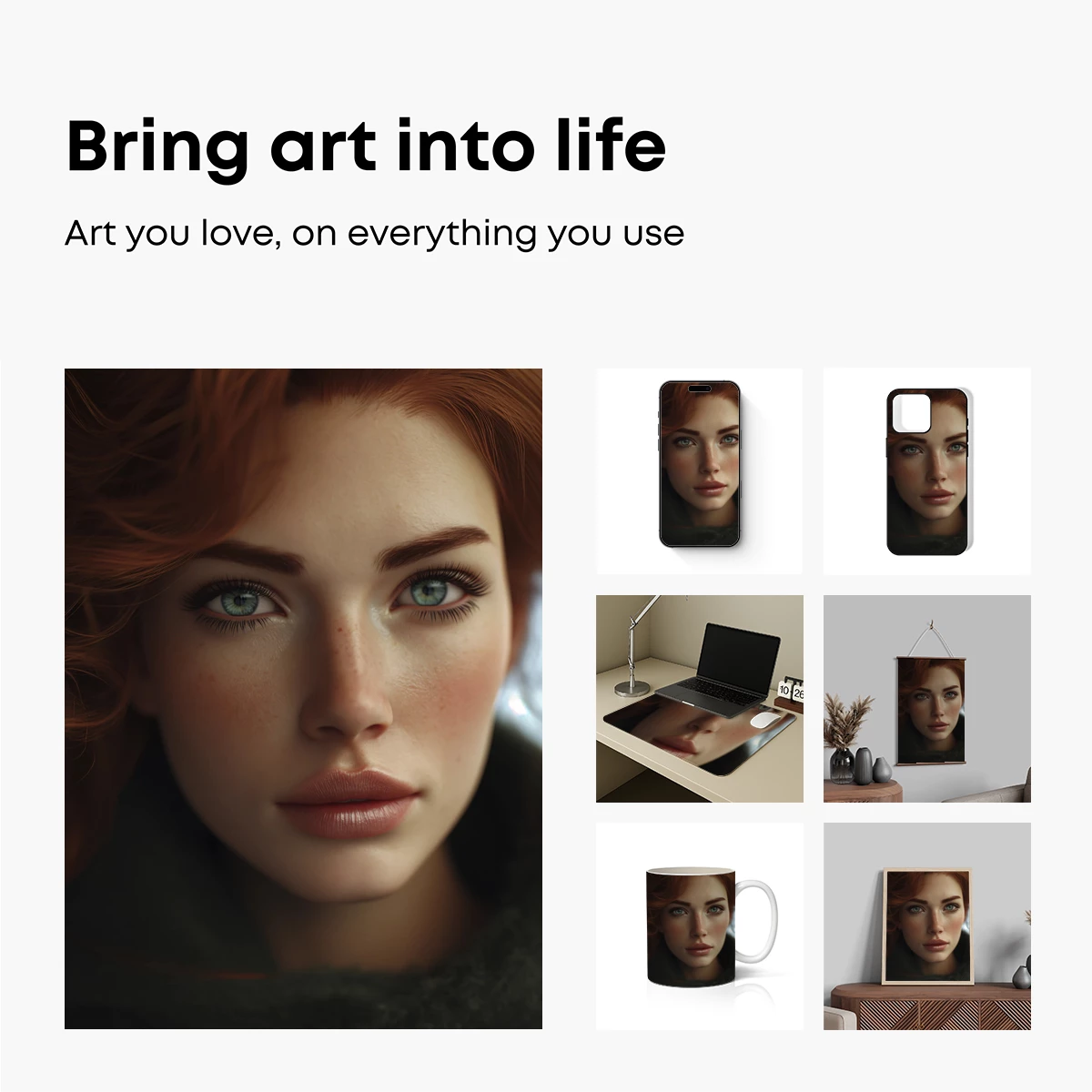 Ethereal Redhead: A Symphony of Soft Tones and Luminous Eyes - Image 2