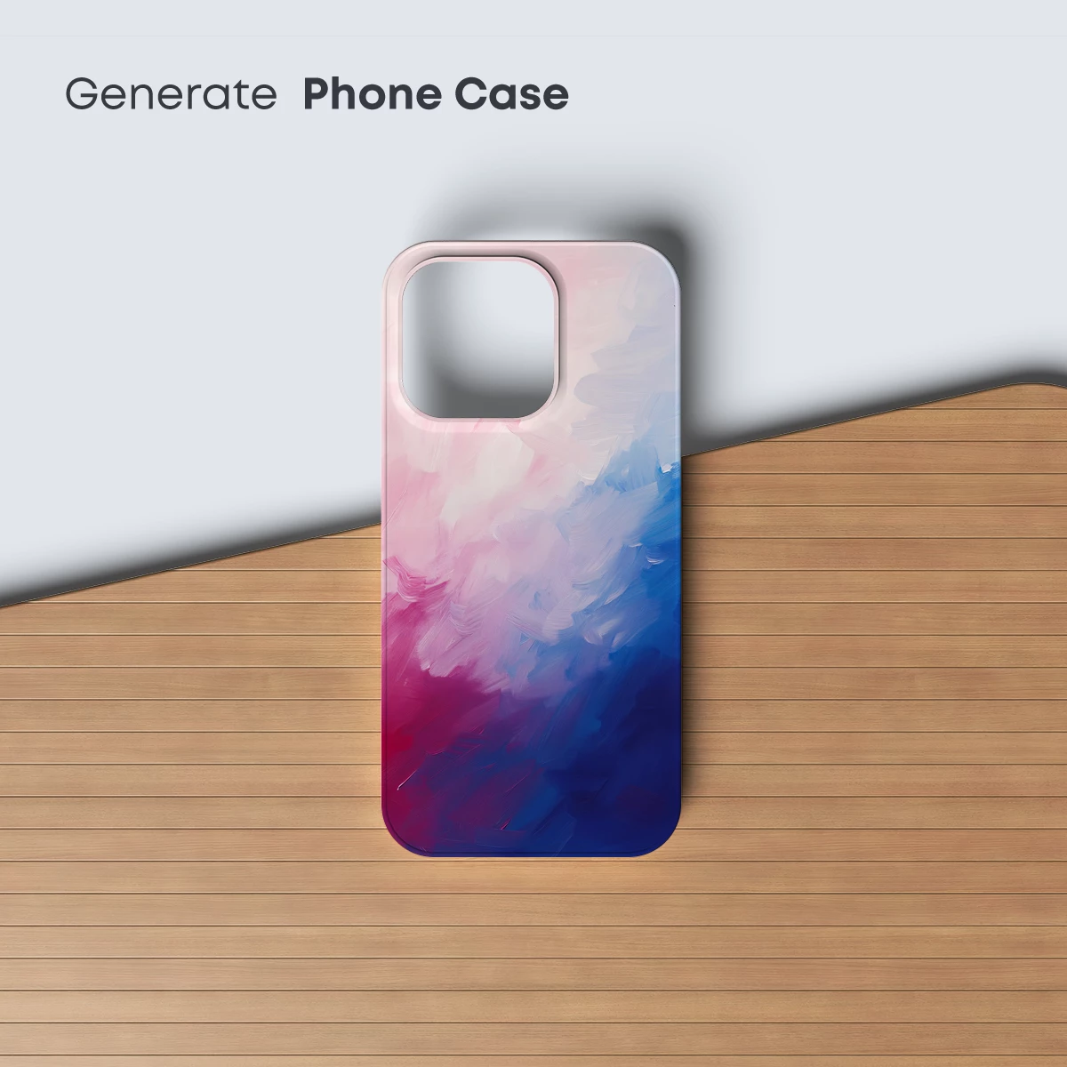 Abstract Brushstroke Symphony: Pink and Blue Fusion - Image 3