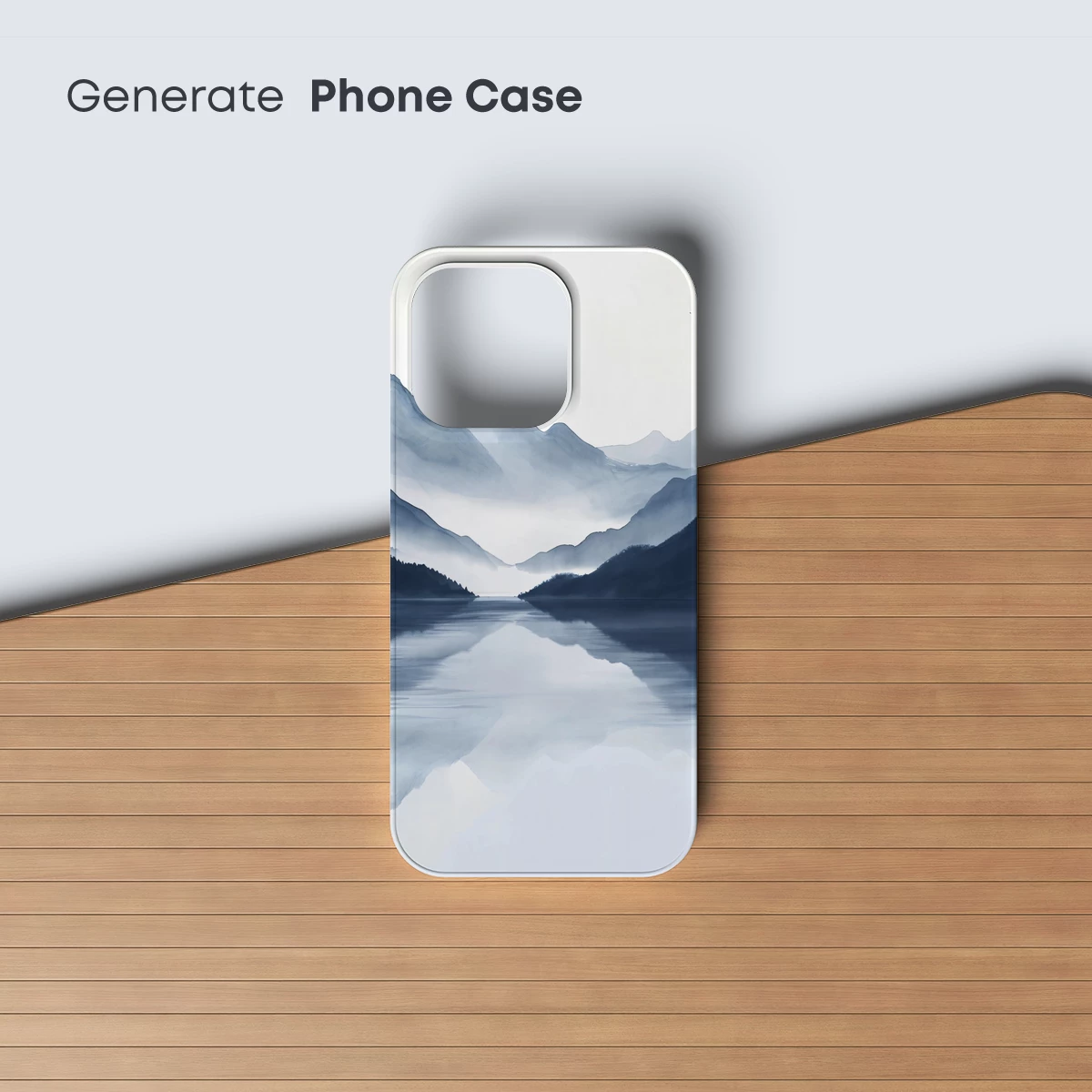 Misty Mountain Reflections: Zen Watercolor Serenity - Image 3