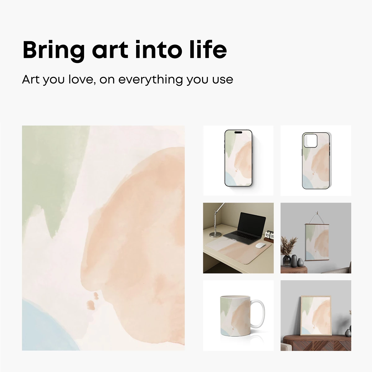 Abstract Pastel Fusion: Soft Hues in Harmony - Image 2