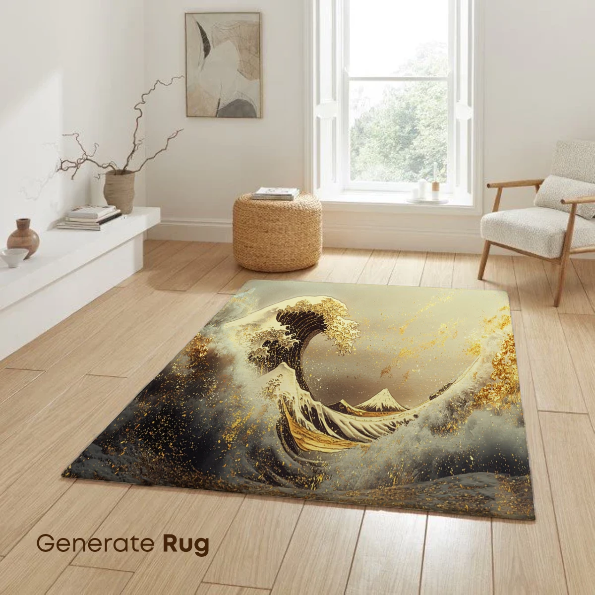 Golden Hokusai Wave: Fusion of Tradition and Modernity - Image 6