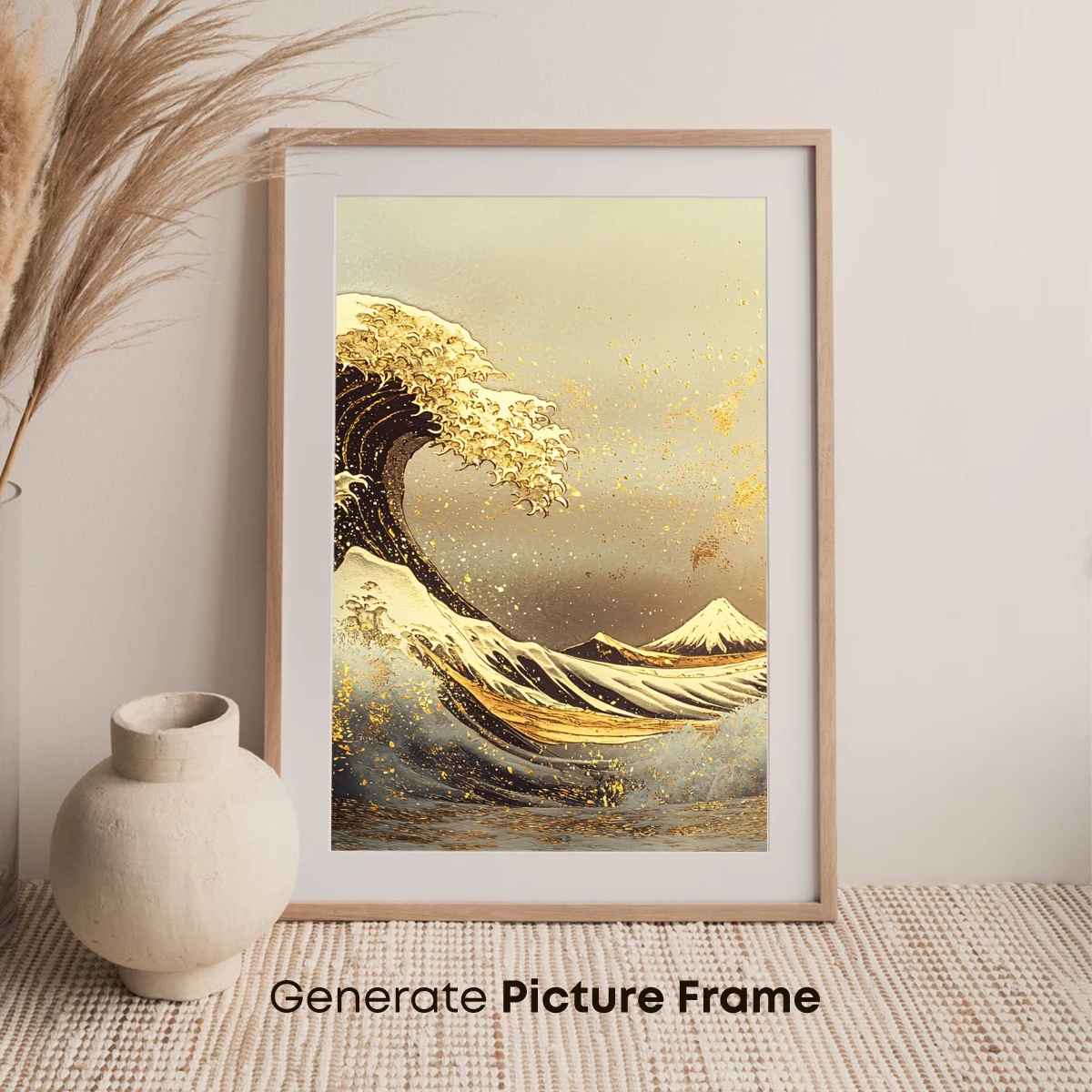 Golden Hokusai Wave: Fusion of Tradition and Modernity - Image 7