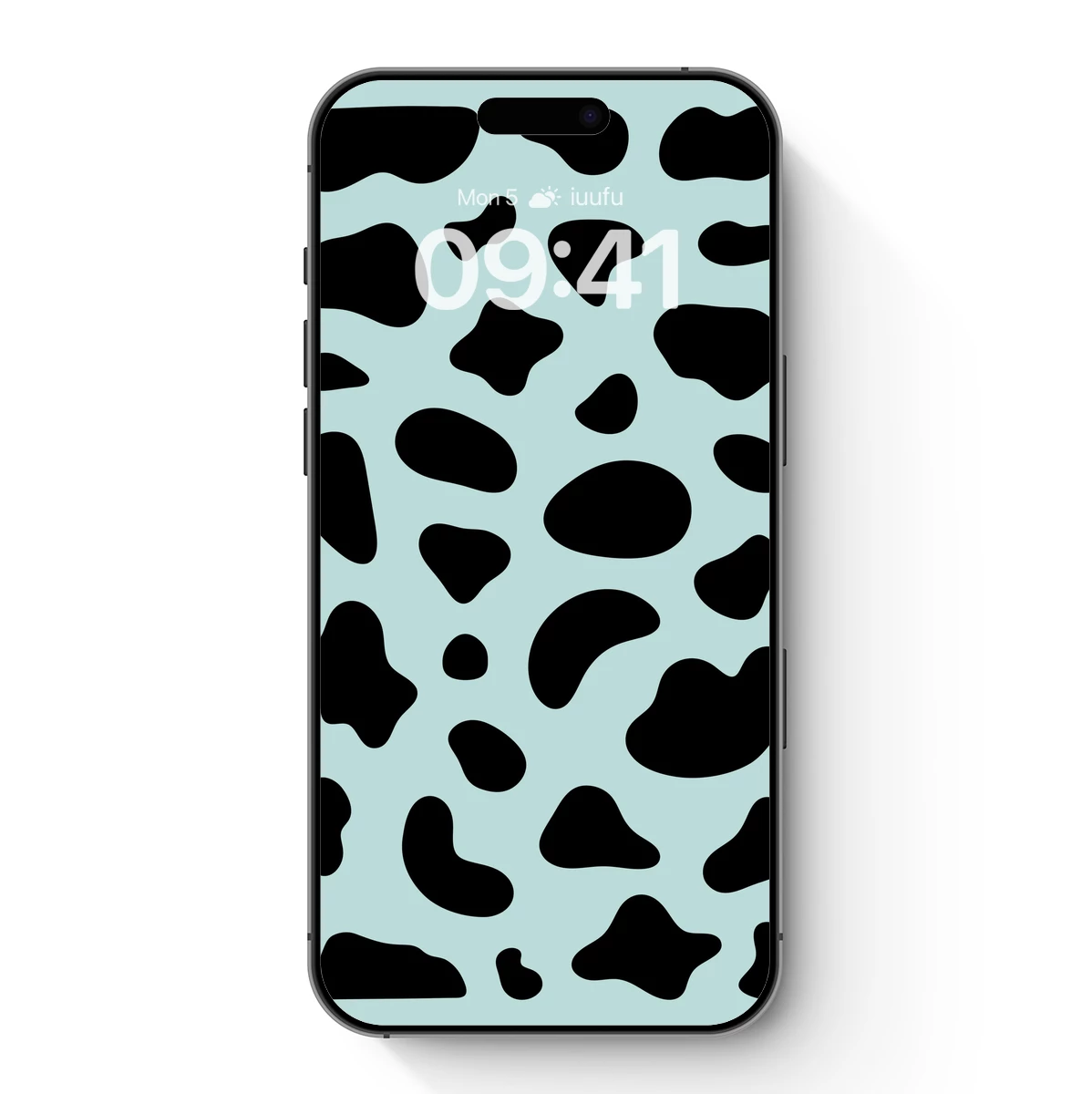 Abstract Black Blobs on Mint: A Minimalist Odyssey