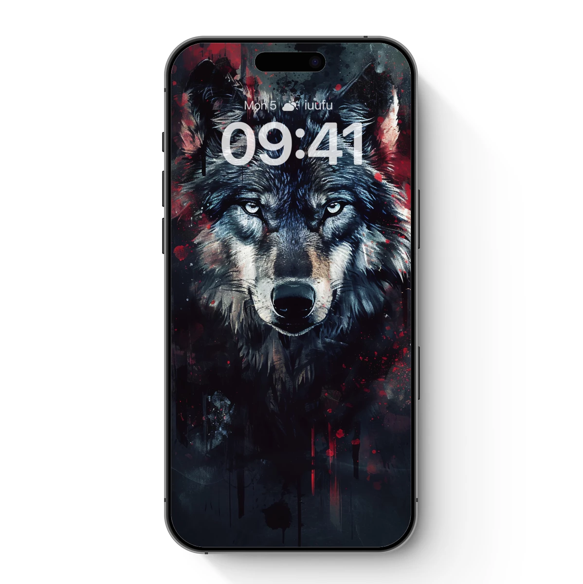 Fierce Wolf in Abstract Shadows