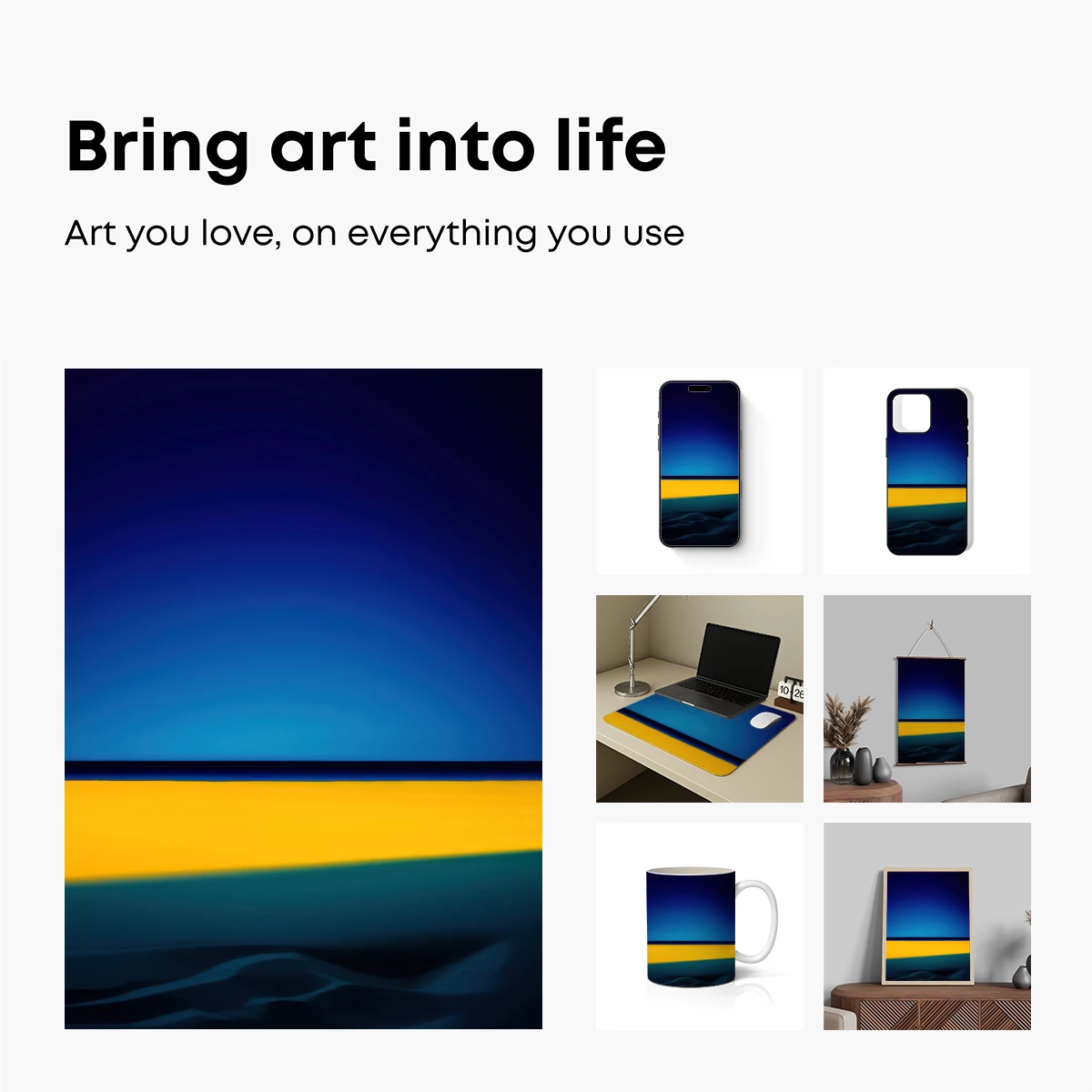 Desert Horizon Glow: Minimalist Sunset Symphony - Image 2