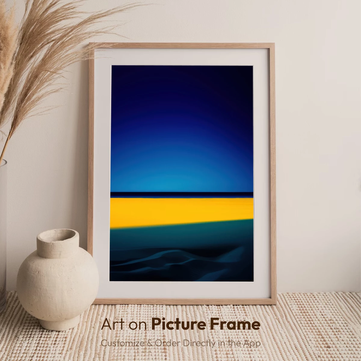 Desert Horizon Glow: Minimalist Sunset Symphony - Image 7