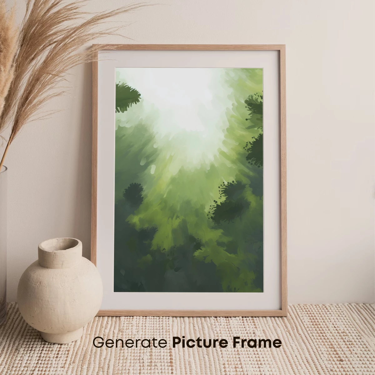 Enchanted Forest Glow: Abstract Nature Art - Image 7