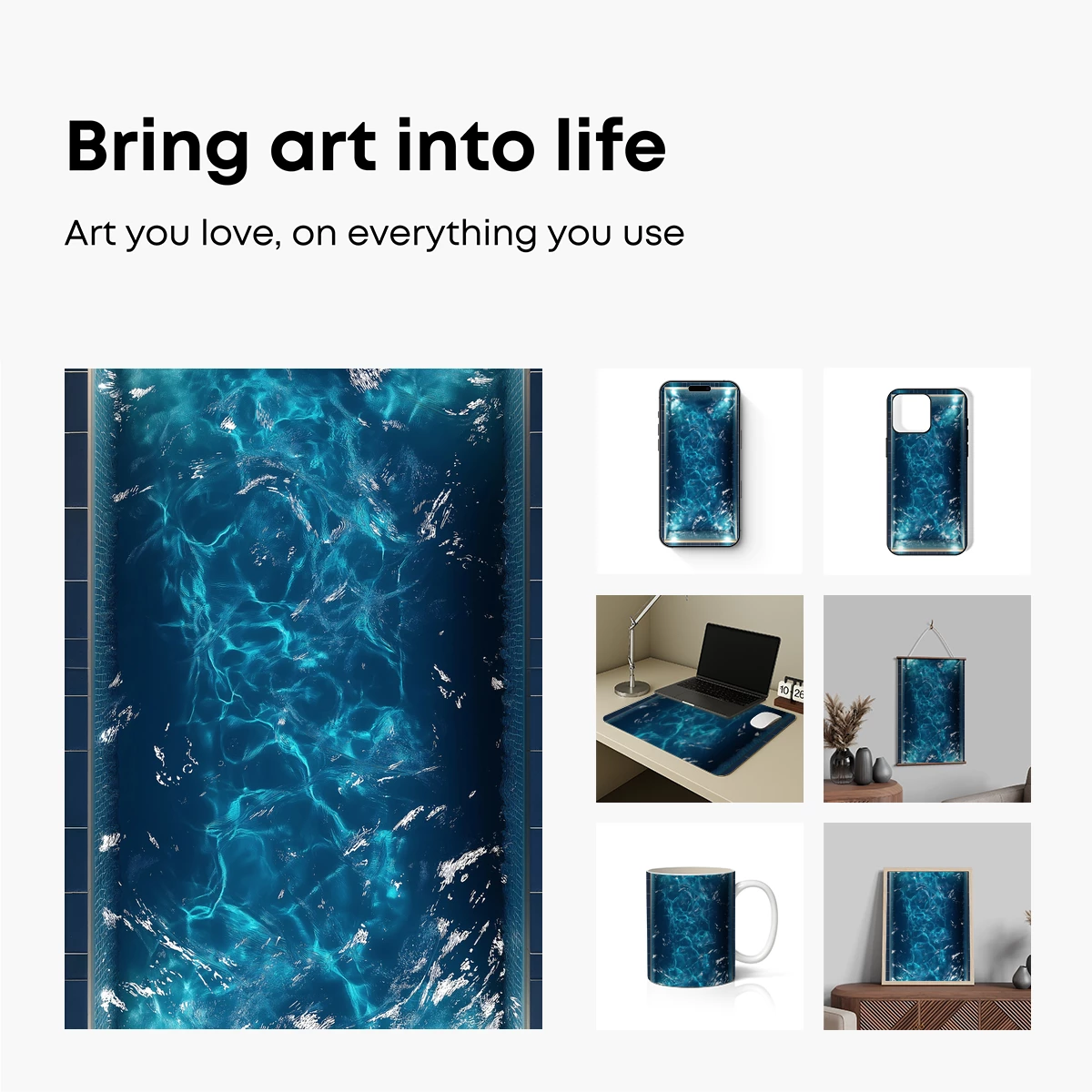 Deep Blue Abyss: Illuminated Pool Illusion - Image 2