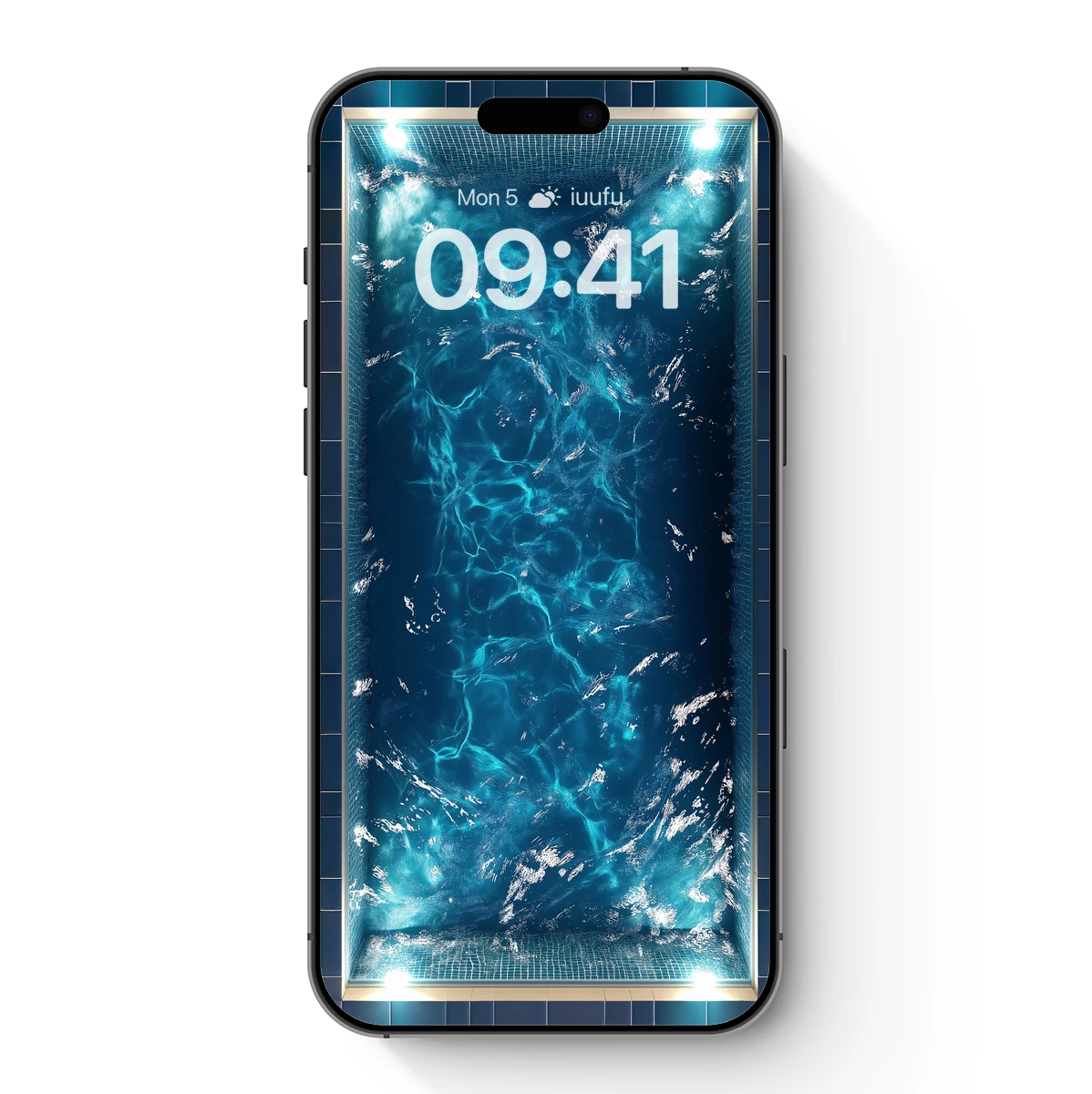 Deep Blue Abyss: Illuminated Pool Illusion