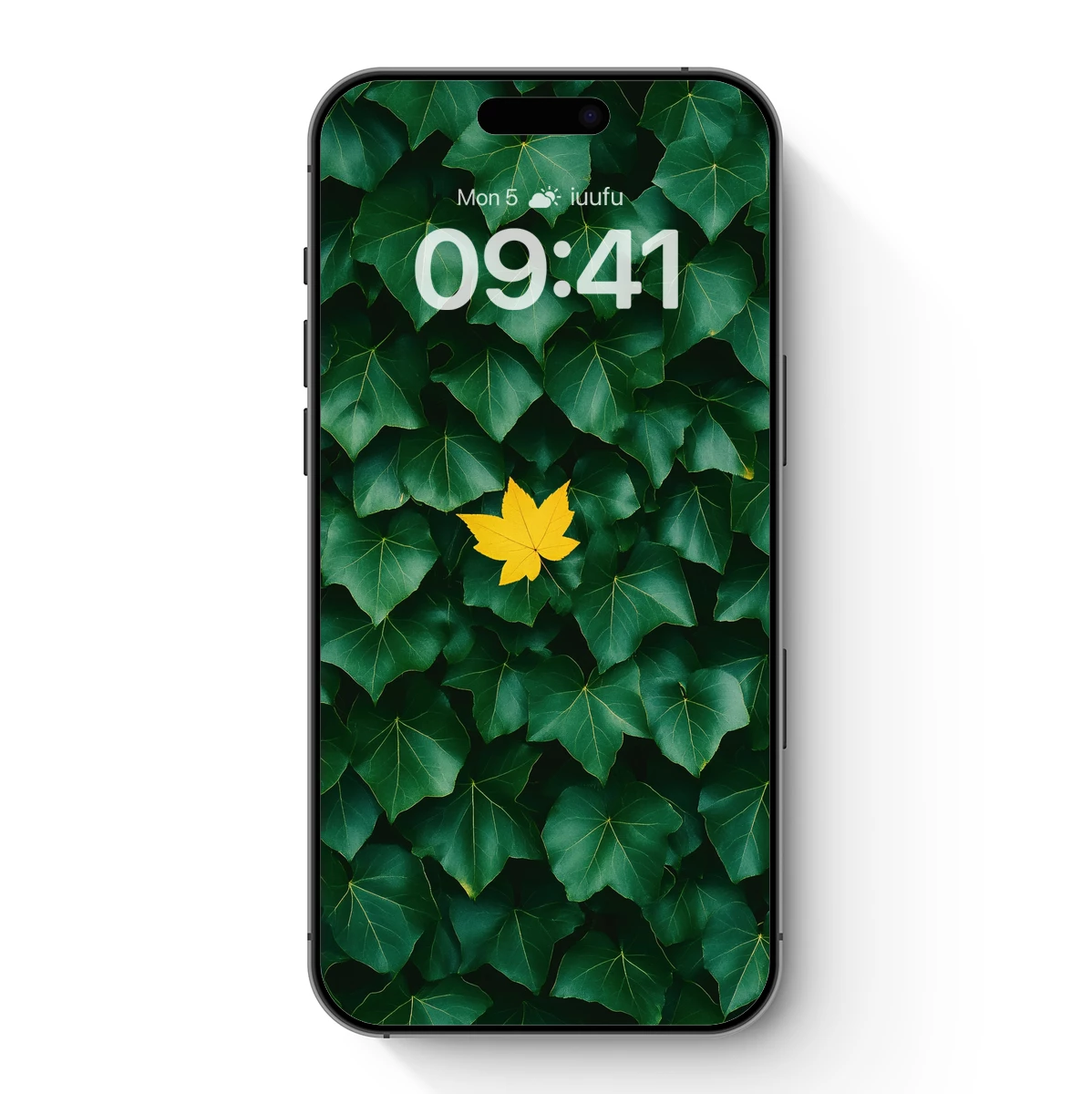 Golden Leaf Amidst Verdant Green