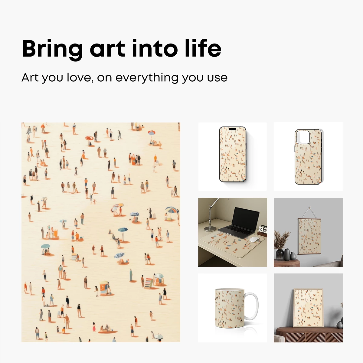 Beach Day Bliss: A Miniature Crowd Symphony - Image 2