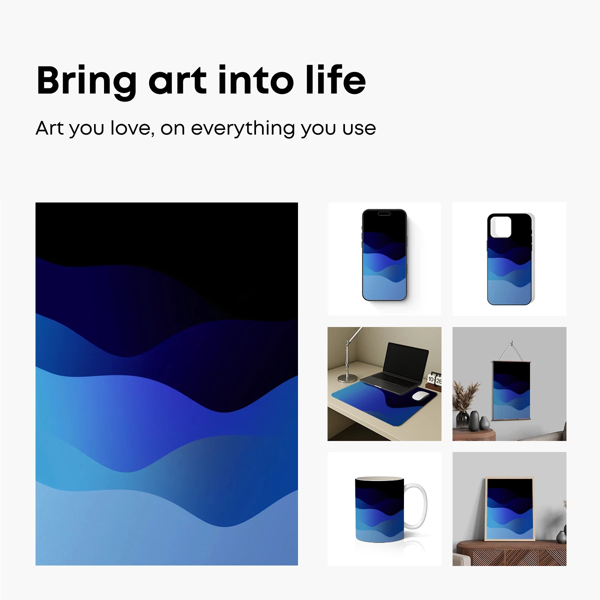 Ethereal Blue Waves: A Digital Ocean Symphony - Image 2