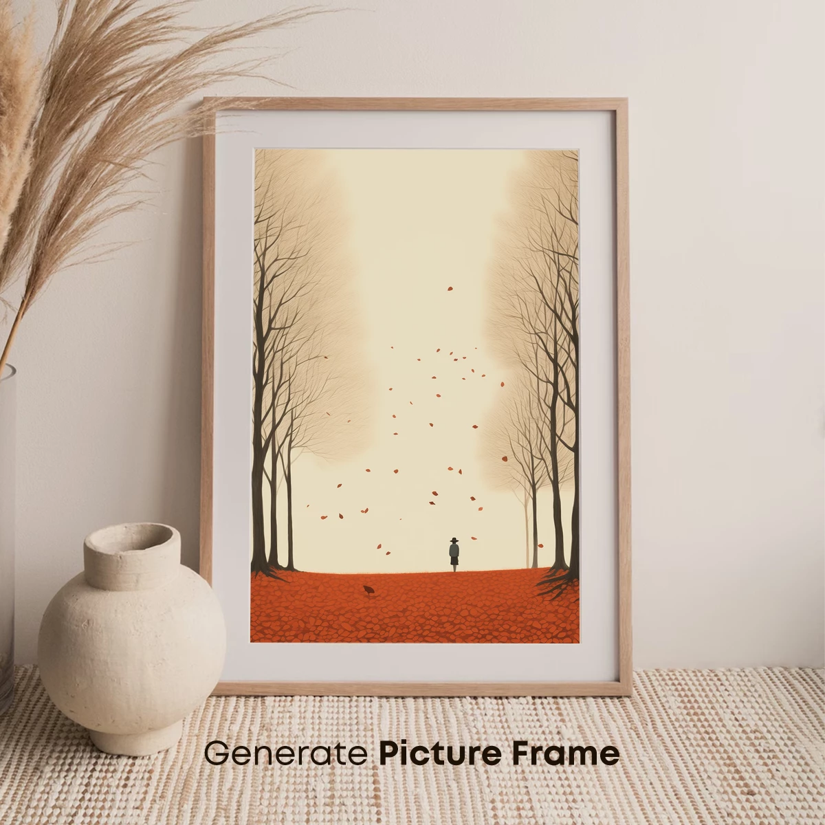 Autumn Solitude: Leaf Whispers in Bare Woods - Image 7