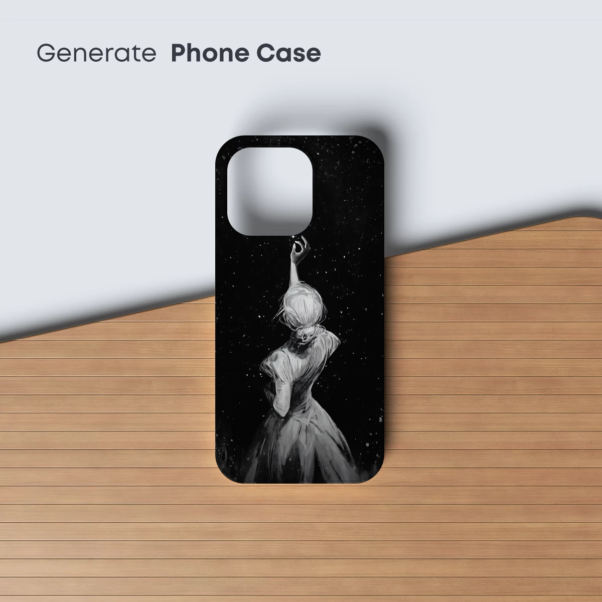 Ethereal Reach: Monochrome Ballet in Stardust - Image 3