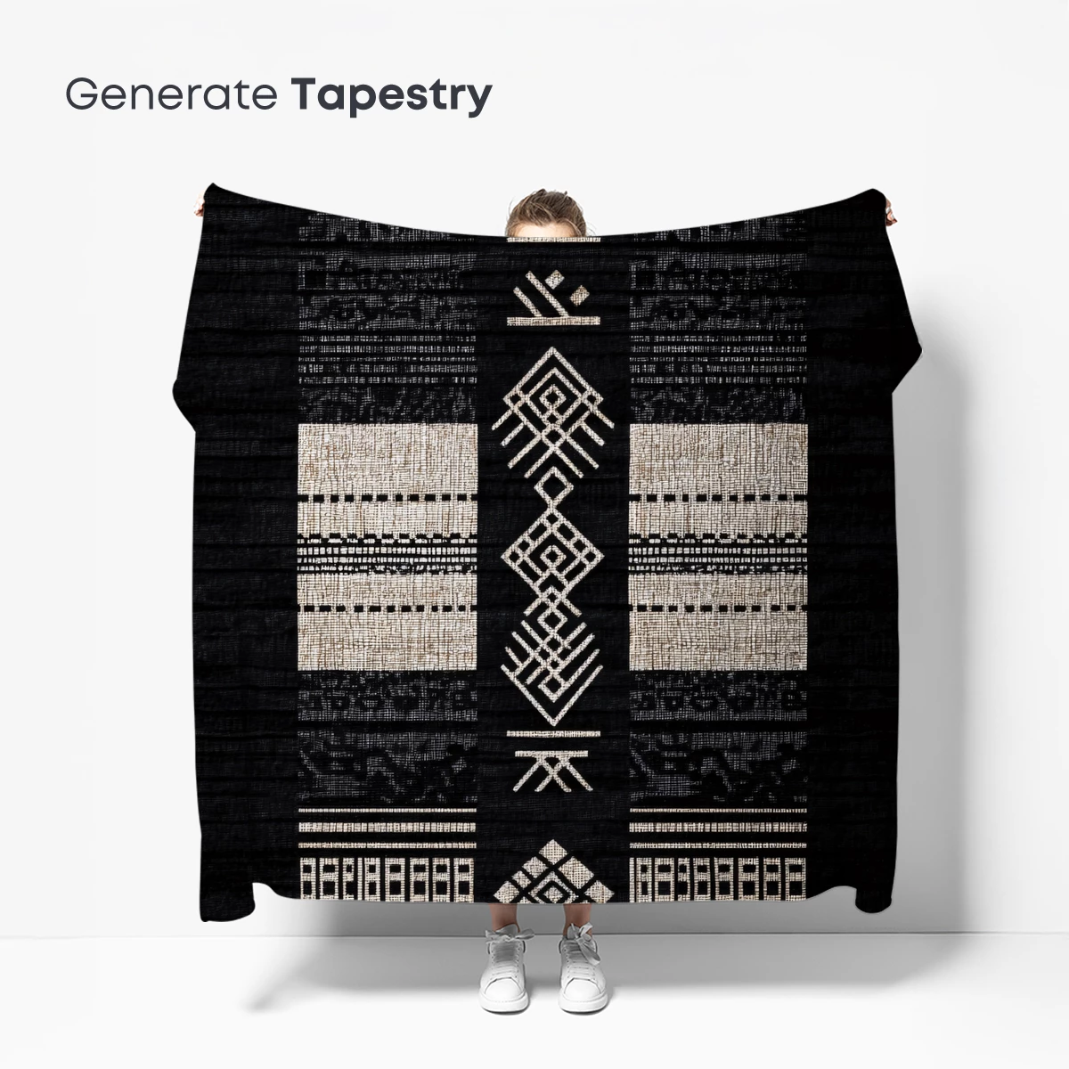 Geometric Tribal Odyssey: Monochrome Symmetry - Image 5