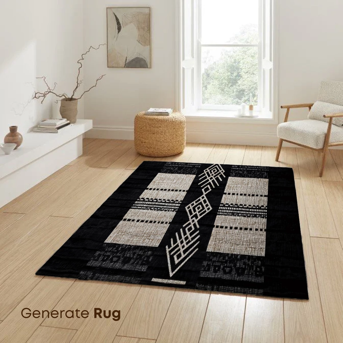 Geometric Tribal Odyssey: Monochrome Symmetry - Image 6