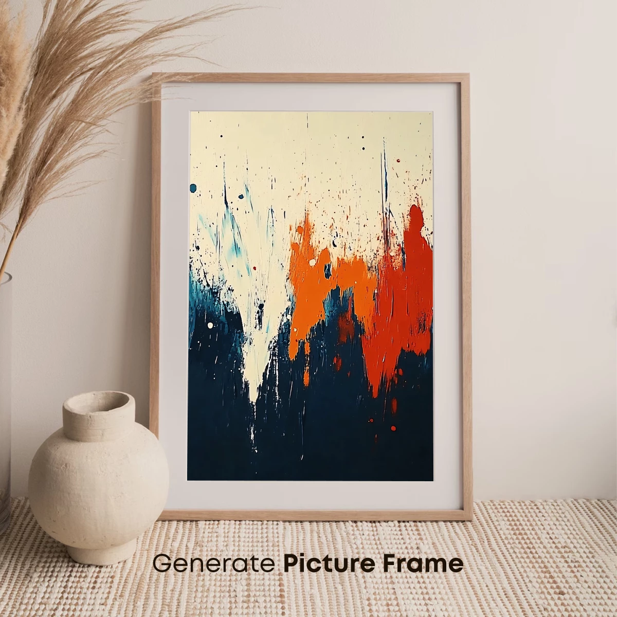 Abstract Drip Art: Fusion of Fire and Ice - Image 7