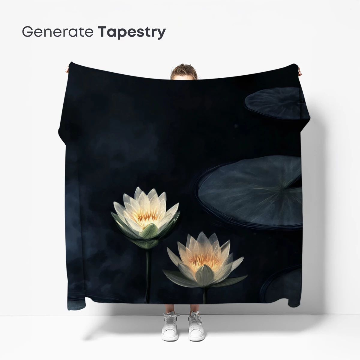 Ethereal Lotus Glow: Night Bloom Reflections - Image 5