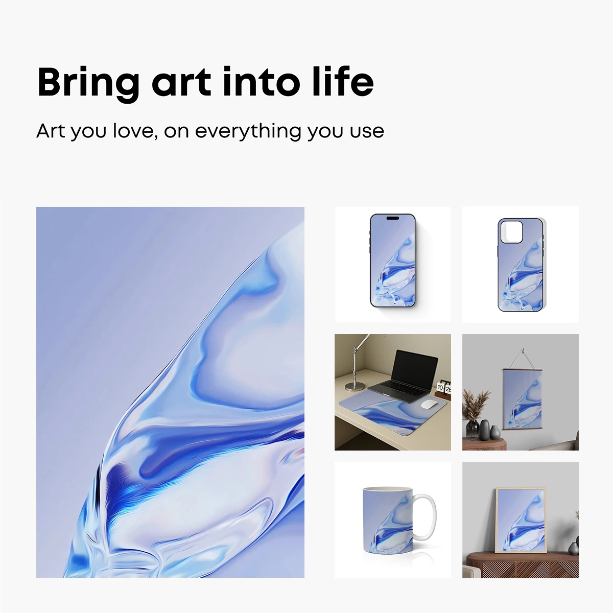 Ethereal Blue Marble Flow - Image 2