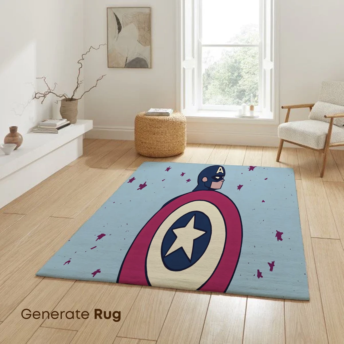 Captain's Dreamy Odyssey: Shield & Butterflies - Image 6