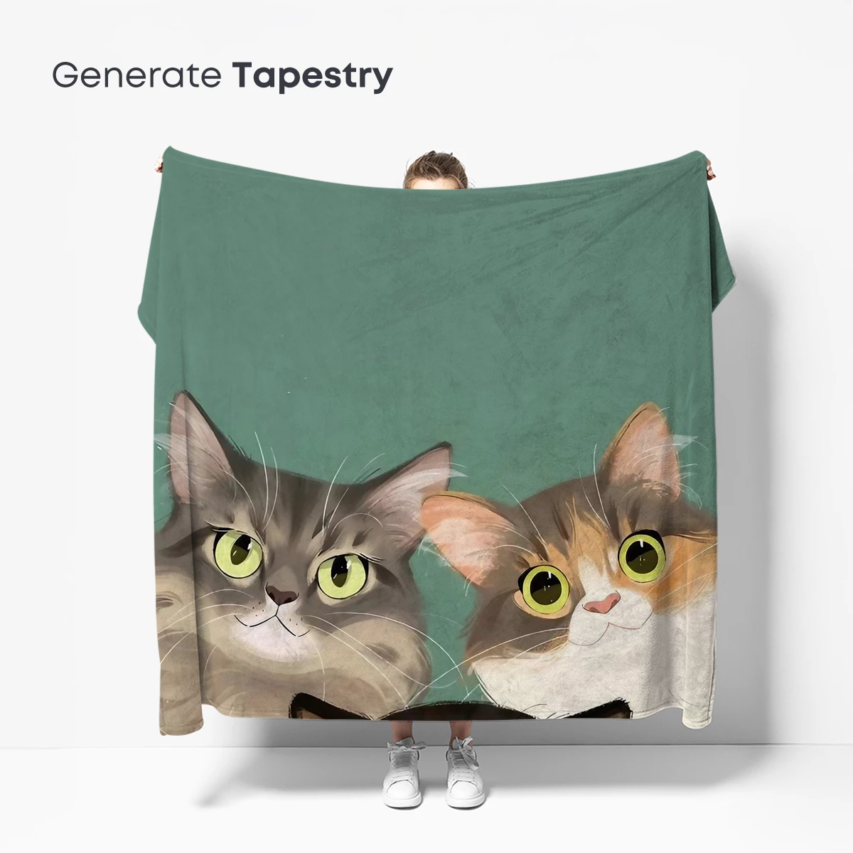 Feline Trio: Whimsical Cats with Glowing Eyes - Image 5