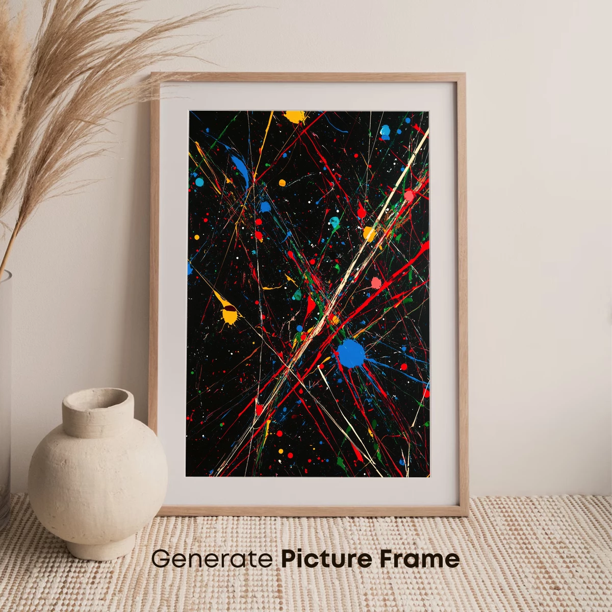 Abstract Splash Symphony: Color Chaos on Black - Image 7