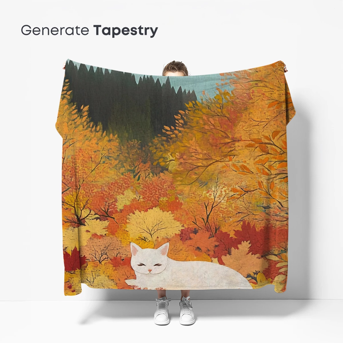 Autumn Whiskers: Cat Amidst Falling Leaves - Image 5