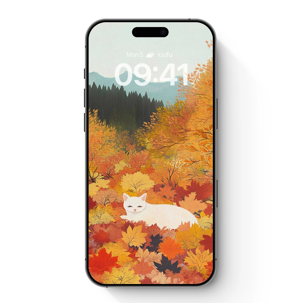 Autumn Whiskers: Cat Amidst Falling Leaves