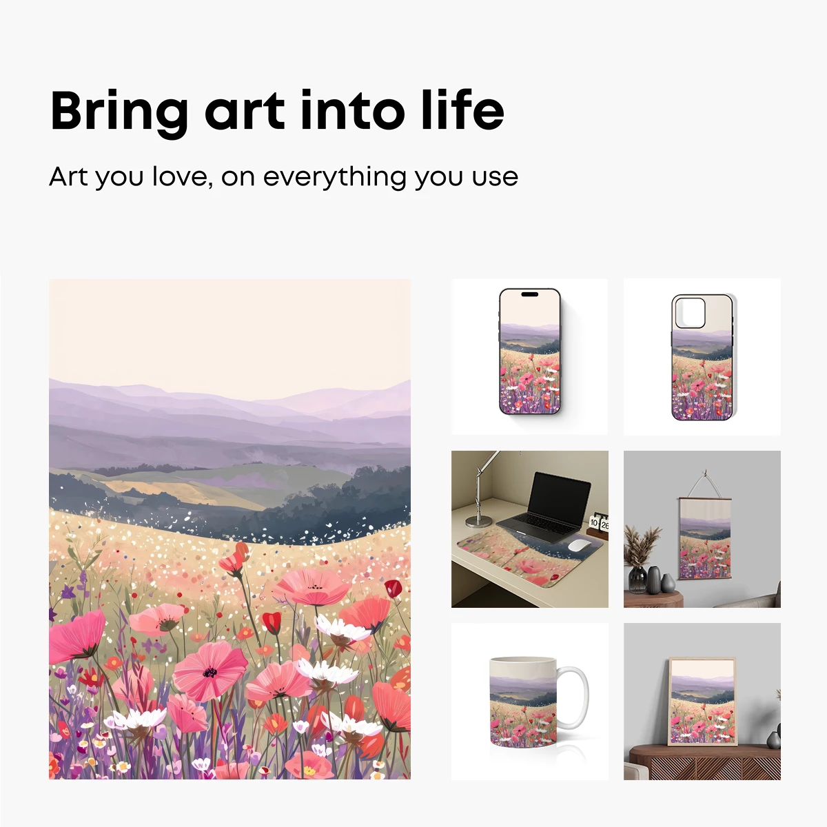 Blooming Poppy Fields at Dawn - Image 2