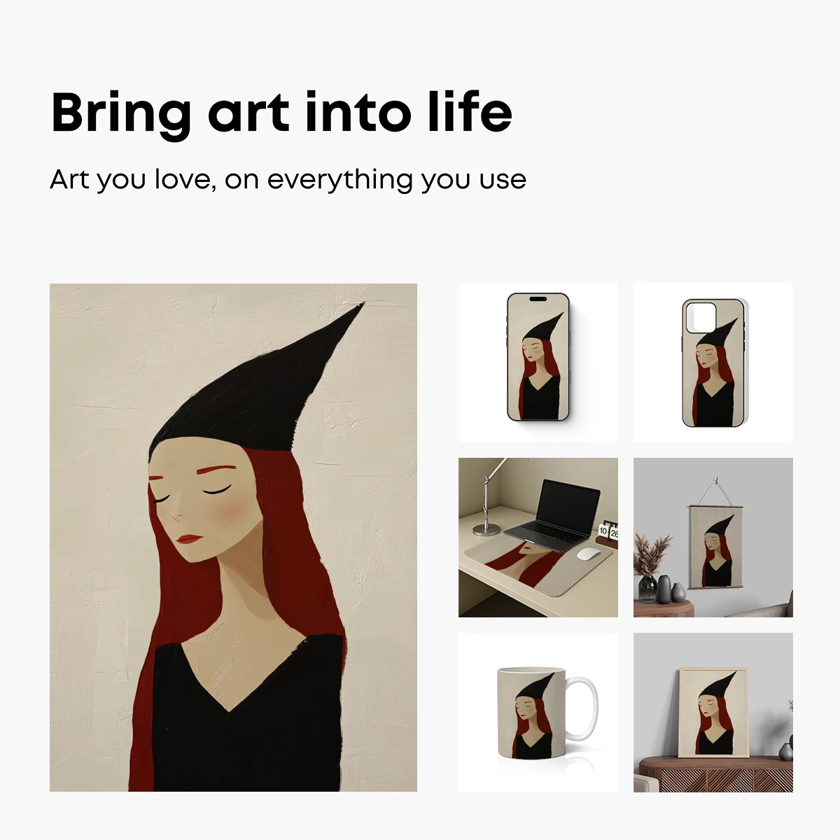 Ethereal Redhead in Midnight Veil - Image 2