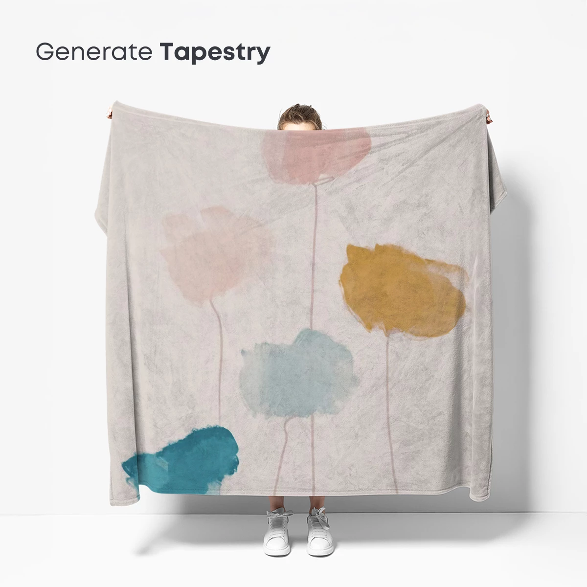 Abstract Floral Whispers: Pastel Blooms in Minimalist Elegance - Image 5