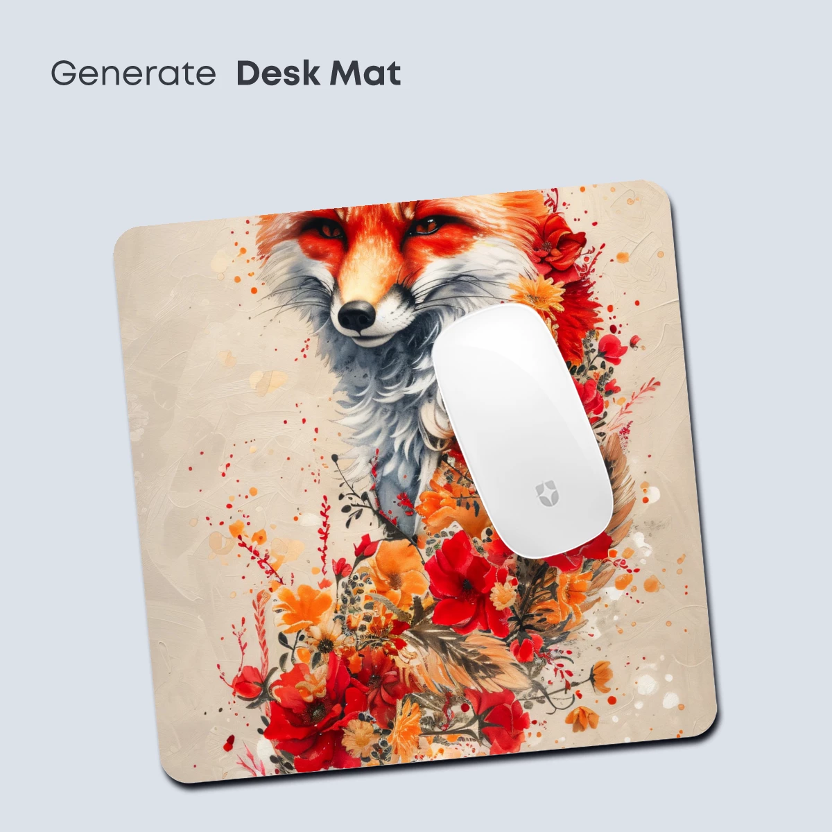 Fox in Floral Embrace: Vibrant Artistry - Image 4